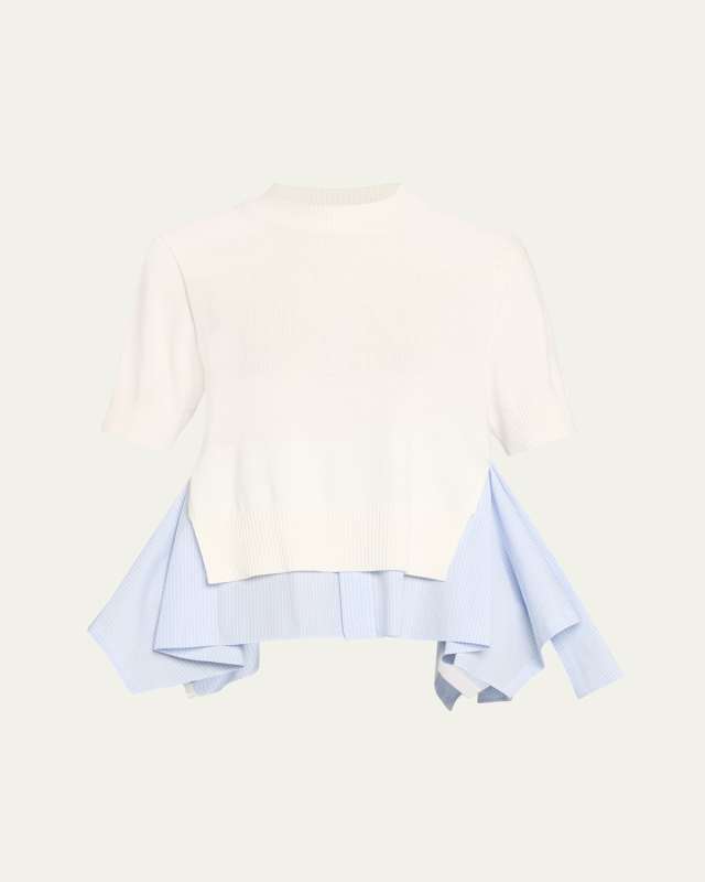 Short Sleeve Shirting Sweater